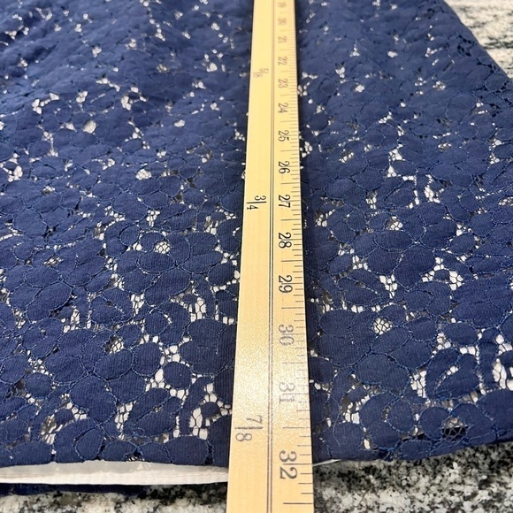 JASMINE lace over navy sleeves mini dress with back cut out - Picture 16 of 16